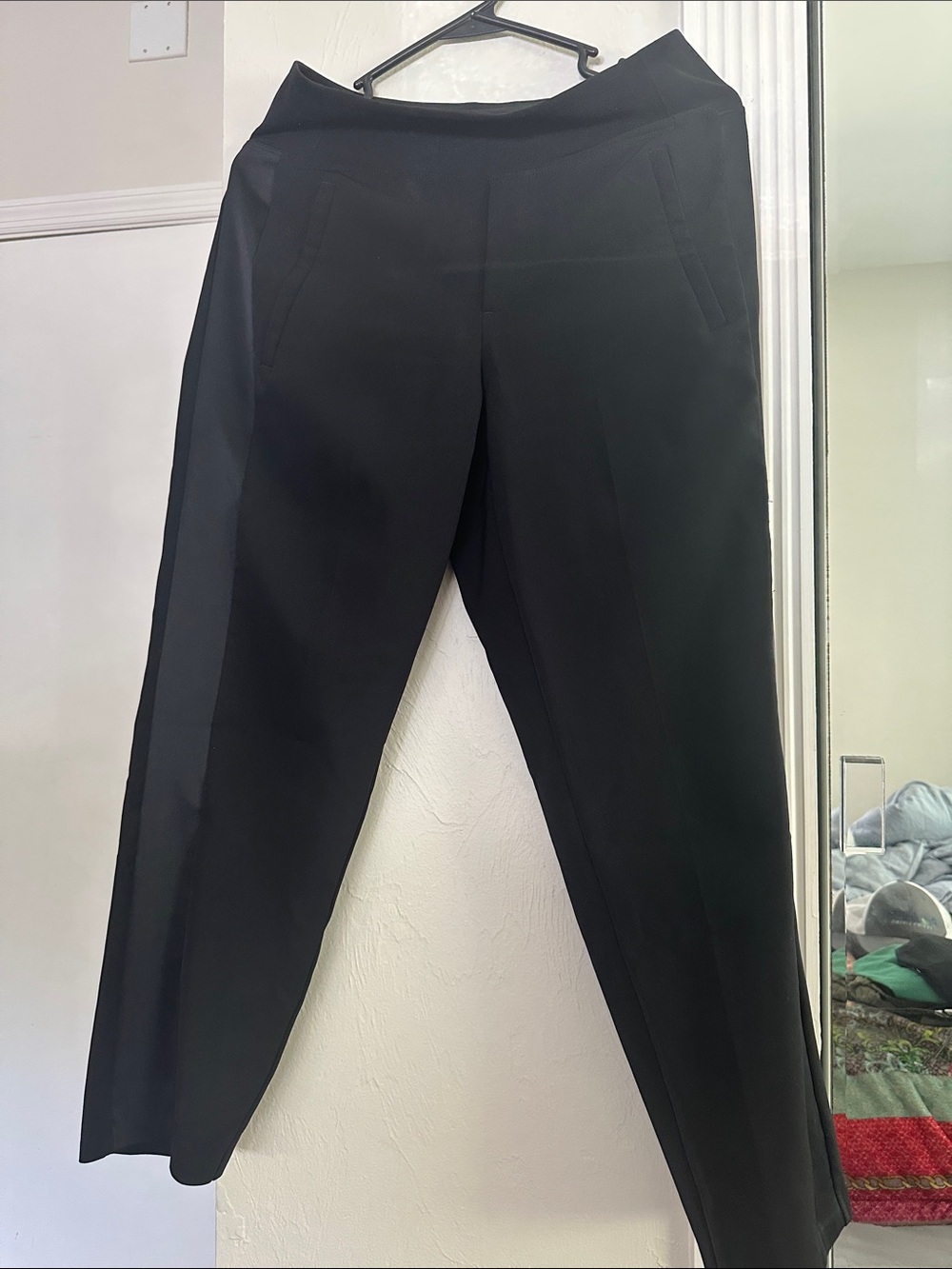 Athleta Black Straight-Leg Pantsuit Trousers